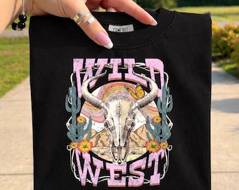 Western PNG, Cowgirl Skull Retro Design, Wild West Shirt PNG, Rodeo Western PNG, Vintage Western Sublimation
