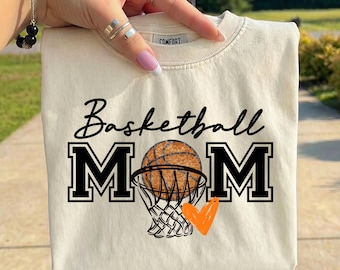 PNG de mamá de baloncesto, diseño de camiseta para mamá de baloncesto para el día del partido, PNG de mamá deportista, regalo para mamá en temporada de baloncesto, descarga por sublimación