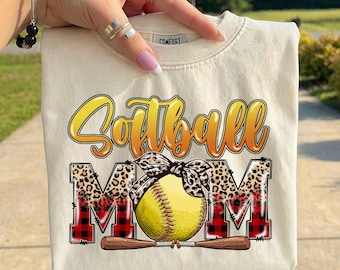 Softball Mom PNG, Leopard Retro Softball Mama, Game Day Softball Shirt Design, Sports Mom Sublimation, Vintage Softball PNG,Digital Download