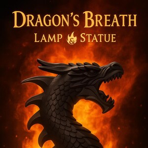 Mystical Dragon Table Lamp: Gothic Fantasy Home Decor