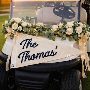 Banderín de boda personalizado, banderín con apellido personalizado