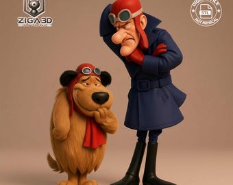 Cartoon Villain & Funny Dog STL Bundle | Stylized 3D Printable Miniatures | Fan Art Inspired Character Models