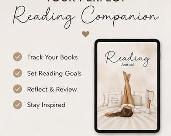 BookTok Reading Journal | Track Books, Set Goals, Reviews (Digital Download)