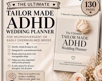 ADHD Wedding Planner | Neurodivergent Bride Canva Template (Instant Download)