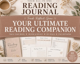 BookTok Reading Journal | Canva Template, Tracker, Planner (Digital Download)