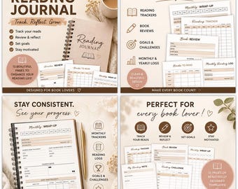 BookTok Reading Journal | Canva Template, Tracker, Planner (Digital Download)