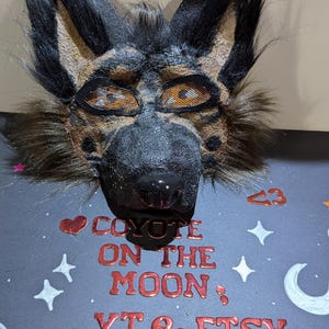 PREMADE - German Shepherd dog - Therian style mask, Animal, costume, furry mask