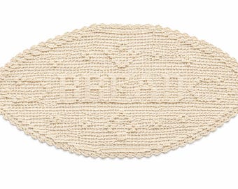 Tapete de pan de ganchillo vintage con diseño de estrella de filete