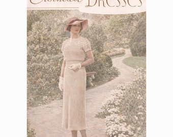 Vintage Crochet Dress Patterns 1940s Ladies & Girls PDF  Heirloom Summer Dresses Book 61