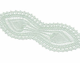 Patrón de tapete de crochet vintage para bandeja de pan – Diseño de piña