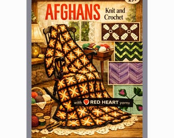 Colección Afgana Vintage: Diseños Surtidos de Mantas de Punto y Crochet