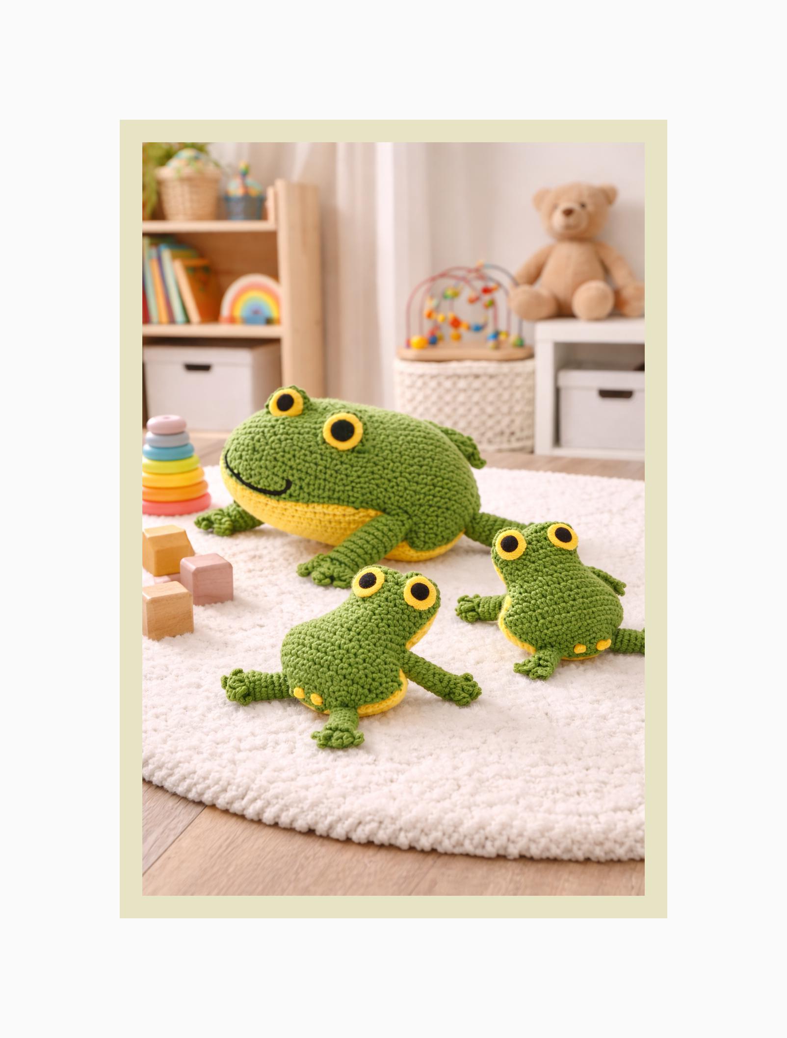 Crochet Frog Trio Pattern - Etsy