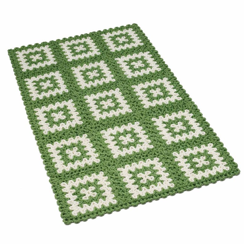 Cluster Crochet Rug Pattern Modular Square Rug - Etsy