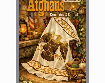 Colección Afgana Vintage: Diseños Surtidos de Mantas de Punto y Crochet