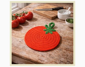 Vintage Tomato Crochet Potholder Pattern