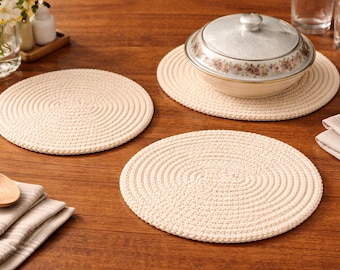 Patrón de tapetes para placa calefactora: protectores de mesa con cable en espiral