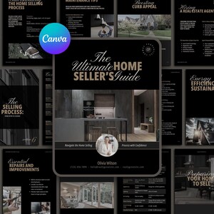 Home Seller&#39;s Guide Template, Customizable Canva Template, Professional, Editable, Informative, Real Estate Marketing, Realtor Resource
