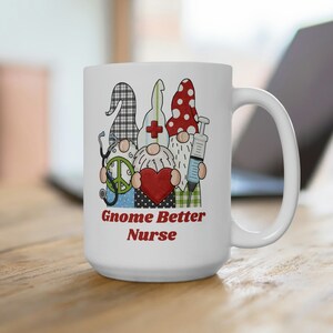 Nurse Mug Nurse Gnome Mug Nurse Appreciation gift nurse coffee gift nurse present nurse coworker gift nurse pinning gift, stethoscope