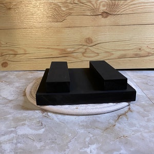 Square Black Riser 6.5x6.5x1.5 Inch Riser Country Black Riser Farmhouse ...