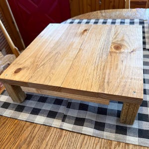 Large square raised riser with legs tall pedestal for plant square wood table centerpiece riser lamp stand speaker