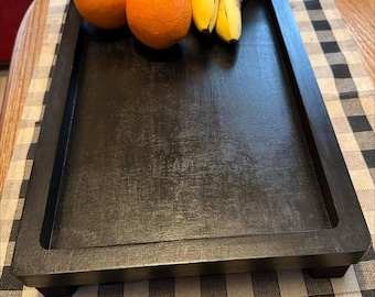 Large wood centerpiece tray riser kitchen table decoration long tray with legs country tray kitchen island Easyert decor display stand