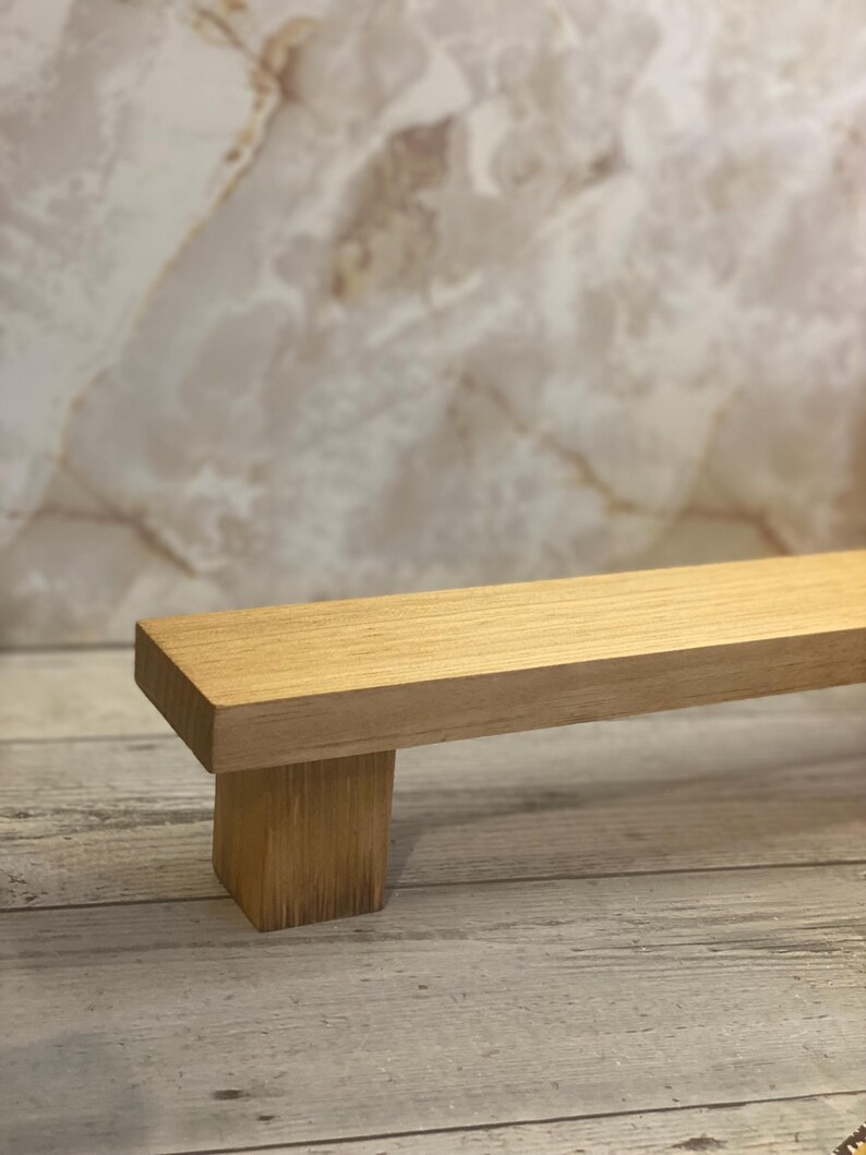 Rectangular Wood Thin Long Riser With Legs, Collection Display Wood ...