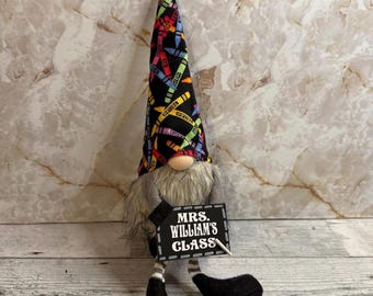 Personalized Teacher Gnome teacher appreciation gift school gnome school desk name gnome lover gift best teacher gift student teacher gift