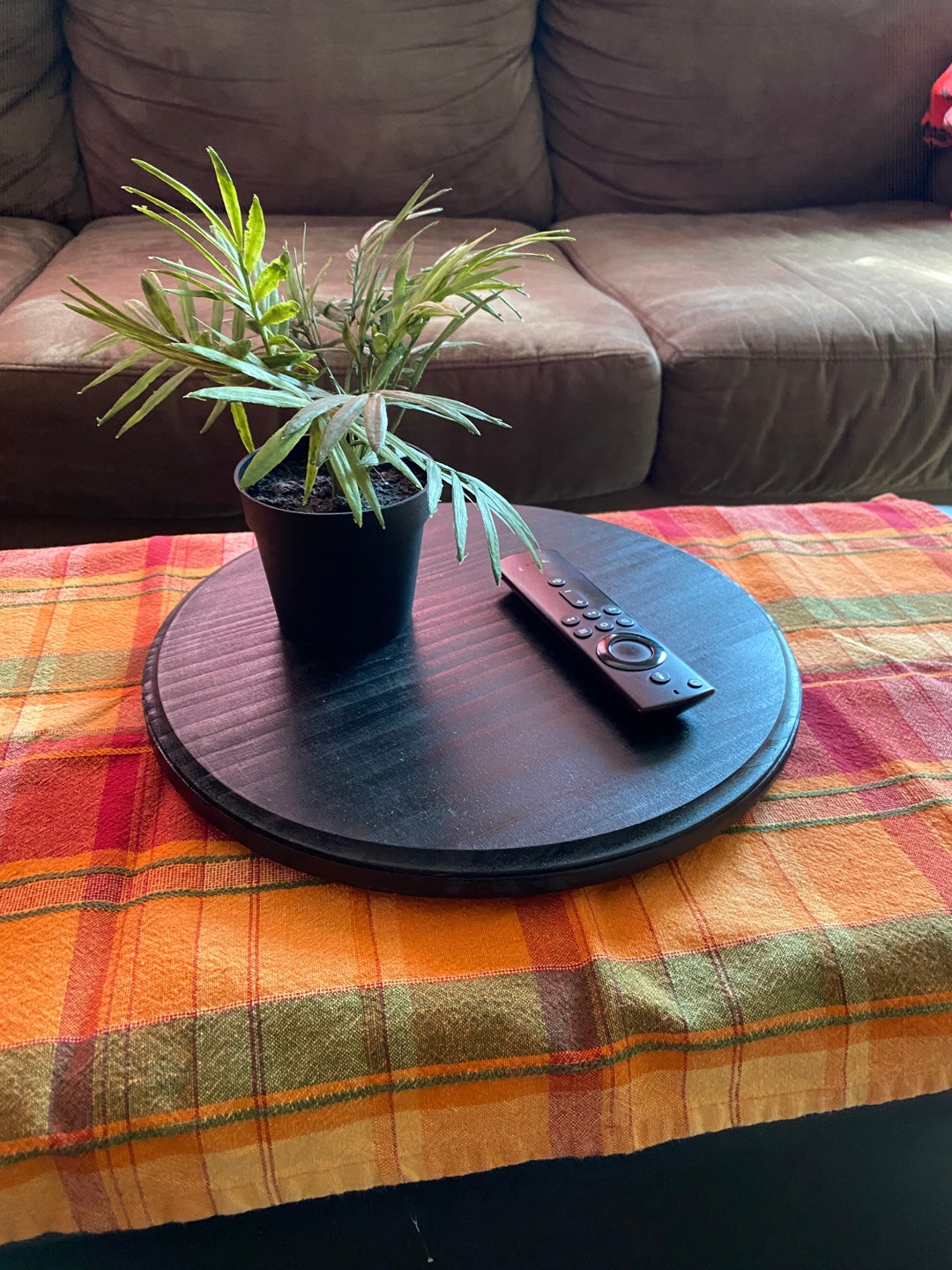 Black Lazy Susan 12 Inch Lazy Susan Table Circular Tray Etsy