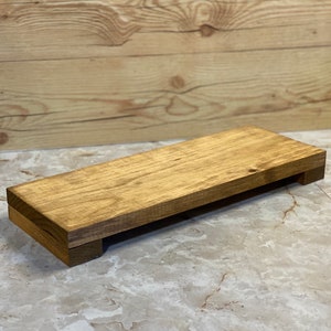 Long Wooden Pedestal for Home Decor Table Display Wood Riser for ...