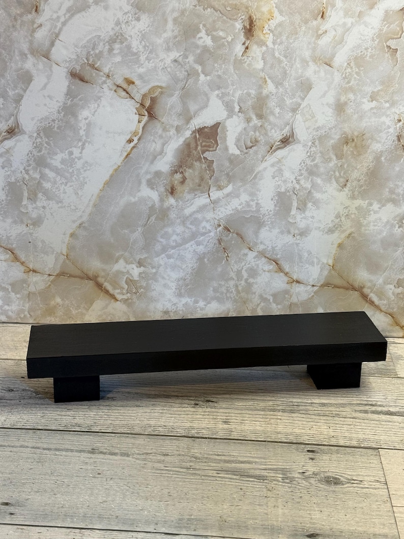 Rectangular Wood Thin Long Riser With Legs, Collection Display Wood ...