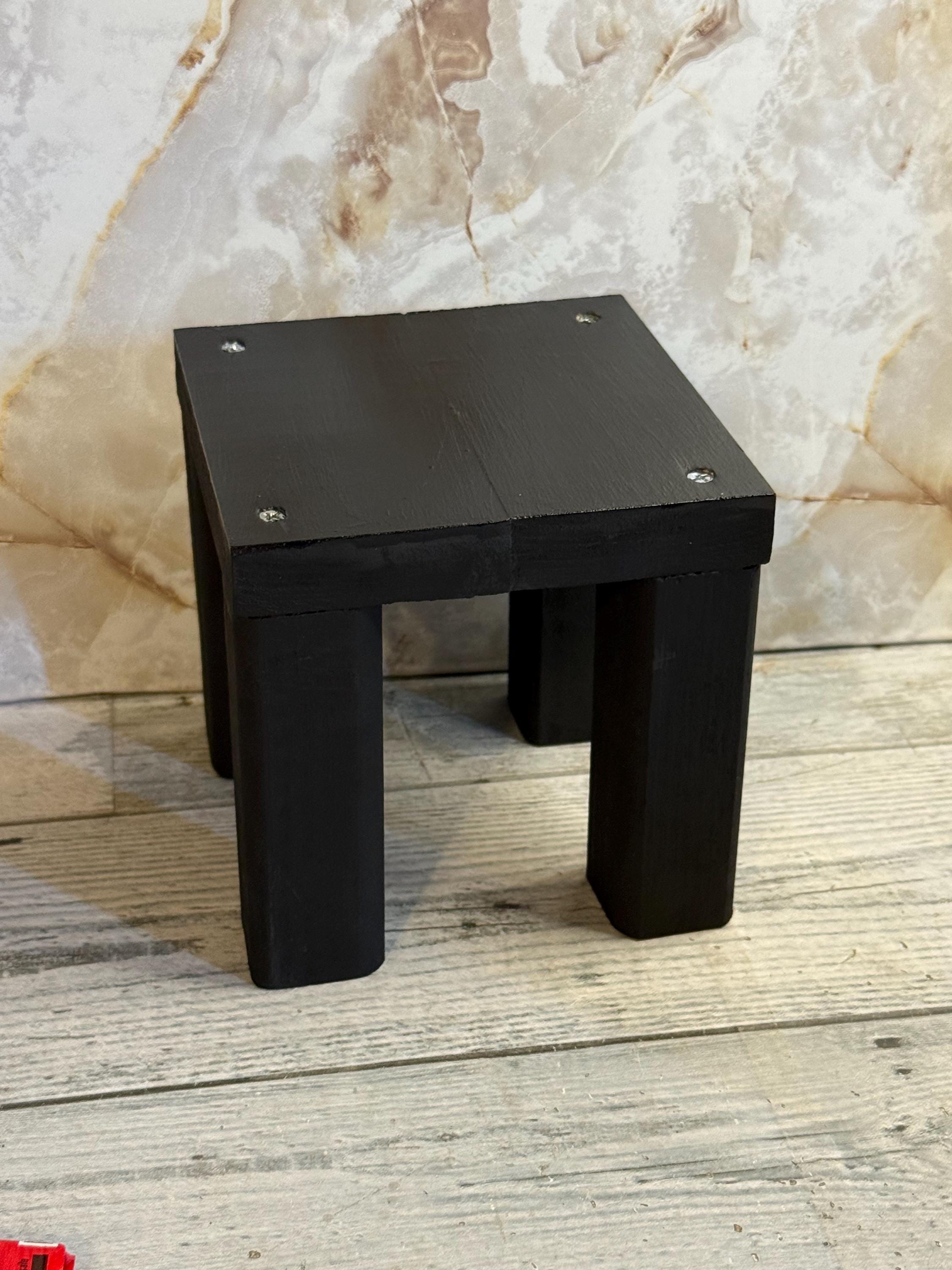 Tall Black Riser Square Black Riser Tall Leg Pedestal Square Candle ...