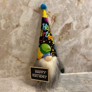 Birthday gnome personalized happy birthday plush gnome decor birthday personalize gnome lover birthday milestone gift for grandmother