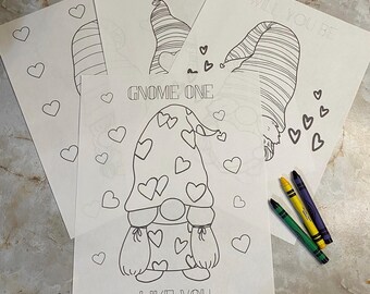 Instant download Printable Gnome love Coloring Pages for adults who love gnomes Coloring Pages for Gnome Lovers adult coloring pages