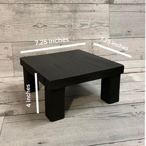 Tall Black Riser Square Riser With Tall Legs Pedestal Wood Pedestal ...
