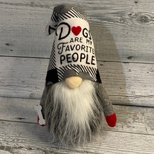 Dog themed gnome dog lover gift I love dog gift gnome for dog tier tray dog introvert lover decor new puppy owner gift funny dog themed gift