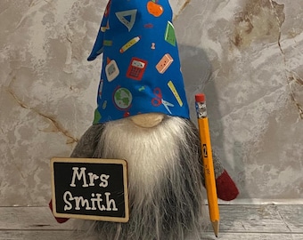 Personalized teacher Gnome teacher appreciation gift school gnome school desk decor gnome lover gift best teacher gift student teacher gift
