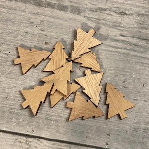 Mini Tree Wood cut out Christmas tree wood cut out for crafts for table decor confetti, decorate frame, Bridal shower confetti
