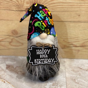 Birthday gnome happy birthday plush gnome decor birthday gnome personalize birthday gnome lover birthday gift milestone gift for grandmother