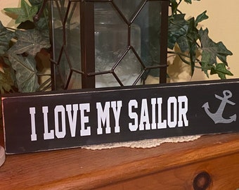 sailor sign navy sailor sign proud navy parent sign proud navy mom wood sign for sailor parent gift for sailor mom sailor shelf sign