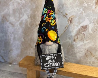 Birthday gnome personalized happy birthday plush gnome decor birthday personalize gnome lover birthday milestone gift grandmother