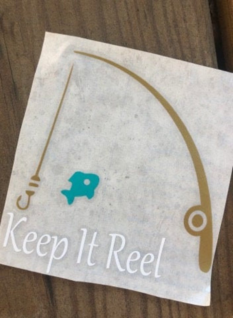 Fishing car decal fishing reel decal fishing laptop decal Etsy