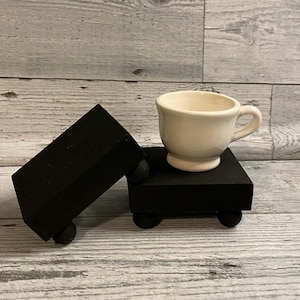 Mini wood risers sets black mini risers tier tray risers for tiered trays mini pedestal small black risers lift small items, mini stands