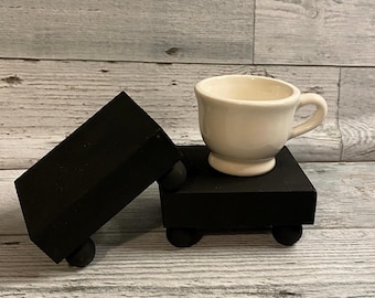 Mini wood risers sets black mini risers tier tray risers for tiered trays mini pedestal small black risers lift small items, mini stands