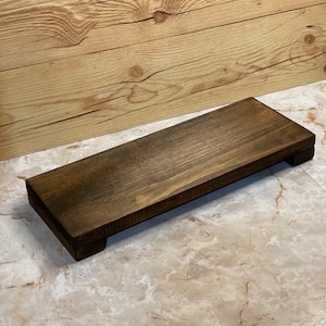 Long Wooden Pedestal for Home Decor Table Display Wood Riser for ...