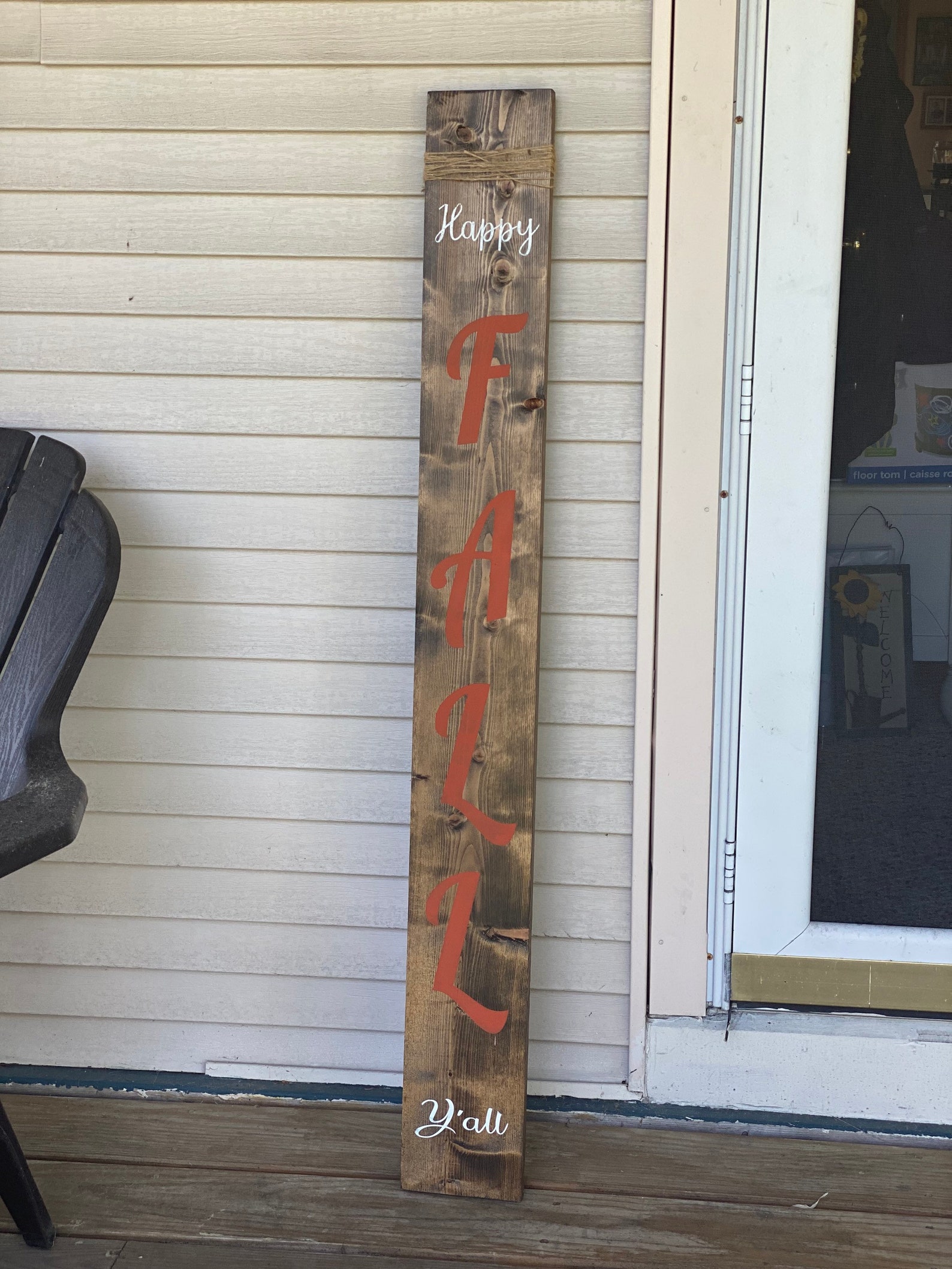 SALEFall leaning wood sign 4 foot leaning porch sign autumn Etsy