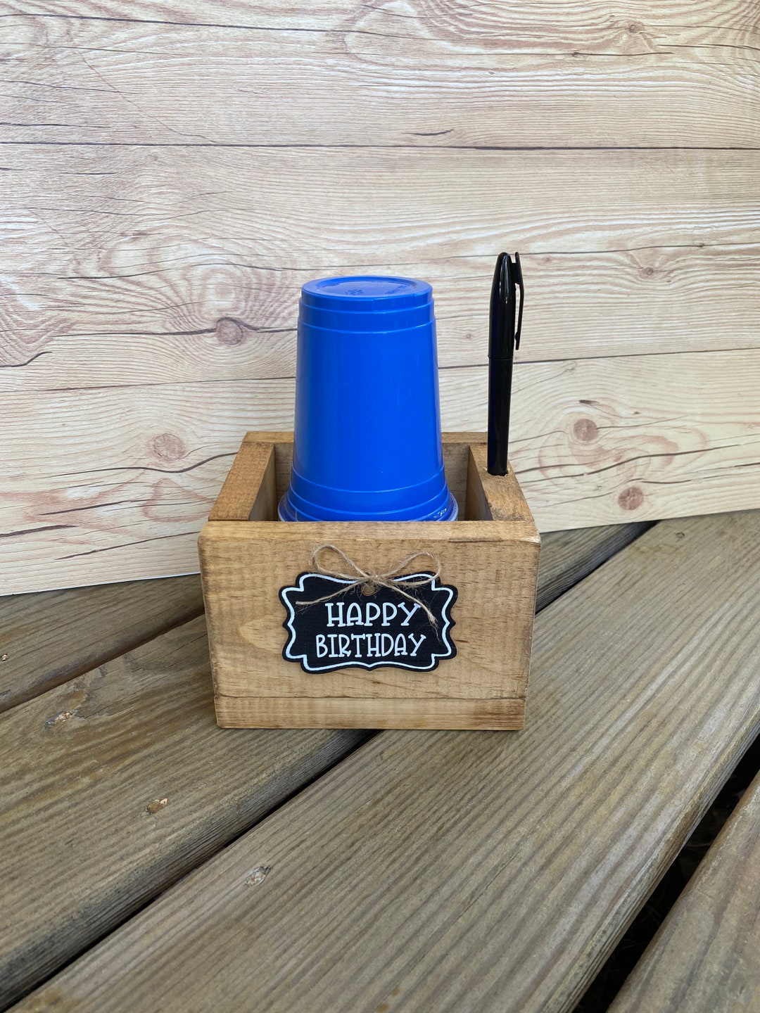 Cup and Marker Holder Party Cup Wood Holder Cup Holder Etsy