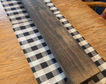 long raised wood serving board rectangular tray kitchen table centerpiece display holiday decor wood stand buffet riser 30x4.5x3