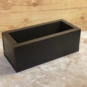 Wood flower Box Riser black wood riser small wooden farmhouse box wood all purpose box wood box without top box style riser for bathroom