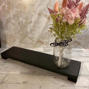 Rectangular Long  Riser 12x3.5 table display wood riser kitchen counter organizing riser for holiday decoration centerpiece fireplace mantal