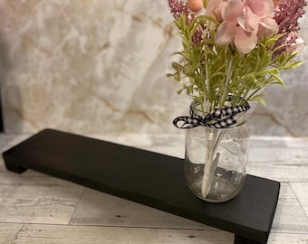 Rectangular Long  Riser table display wood stand kitchen counter organizing riser for holiday decoration centerpiece fireplace mantal